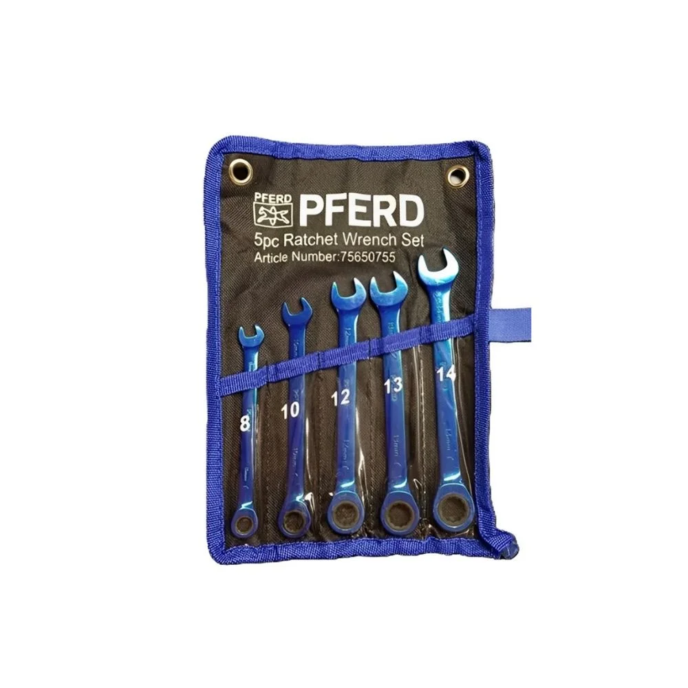 Jogo de Chave Combinada Catraca 8 à 14 mm 5 Peças - Pferd