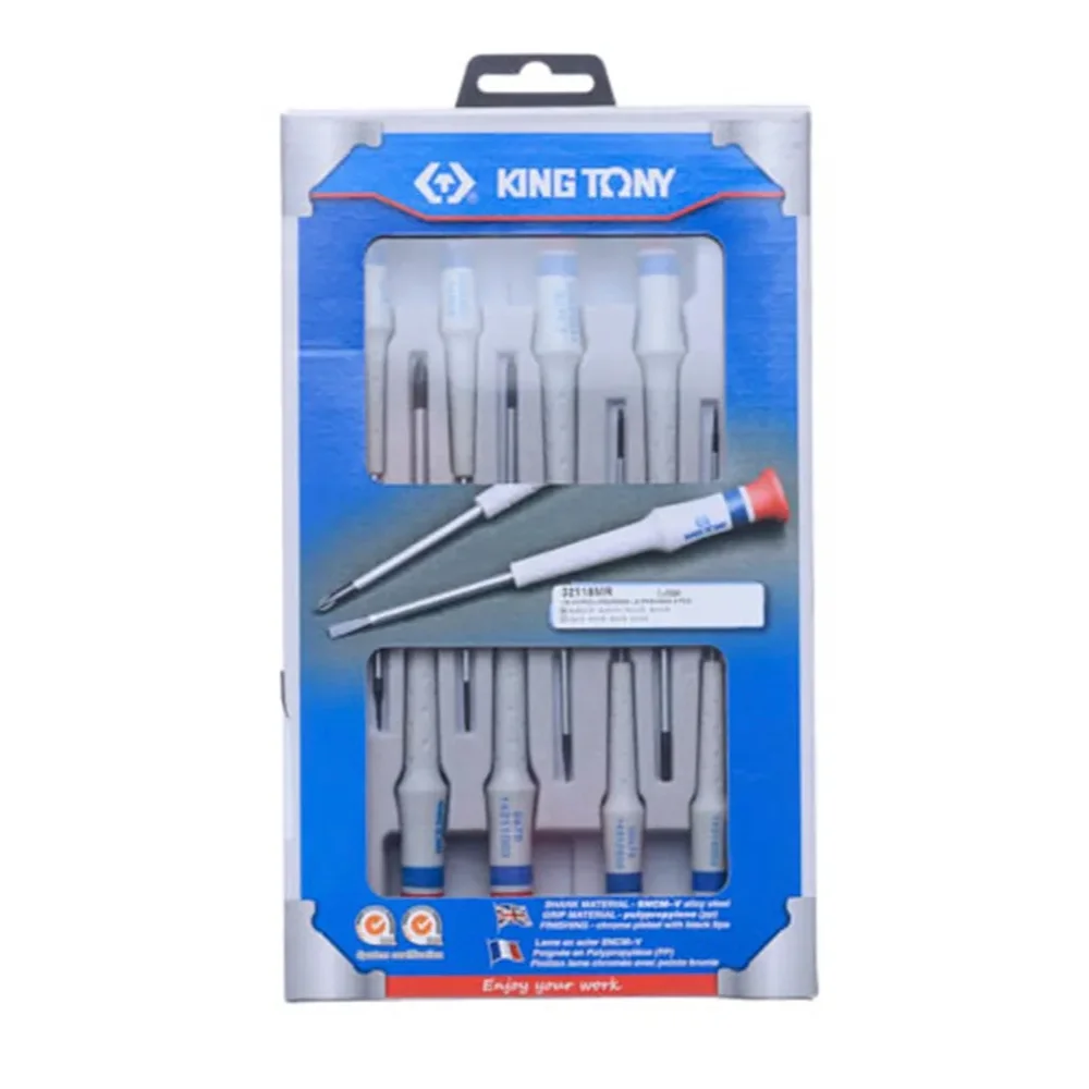 Jogo de Chave Fenda/Phillips 8 Peças de Precisão - Kingtony