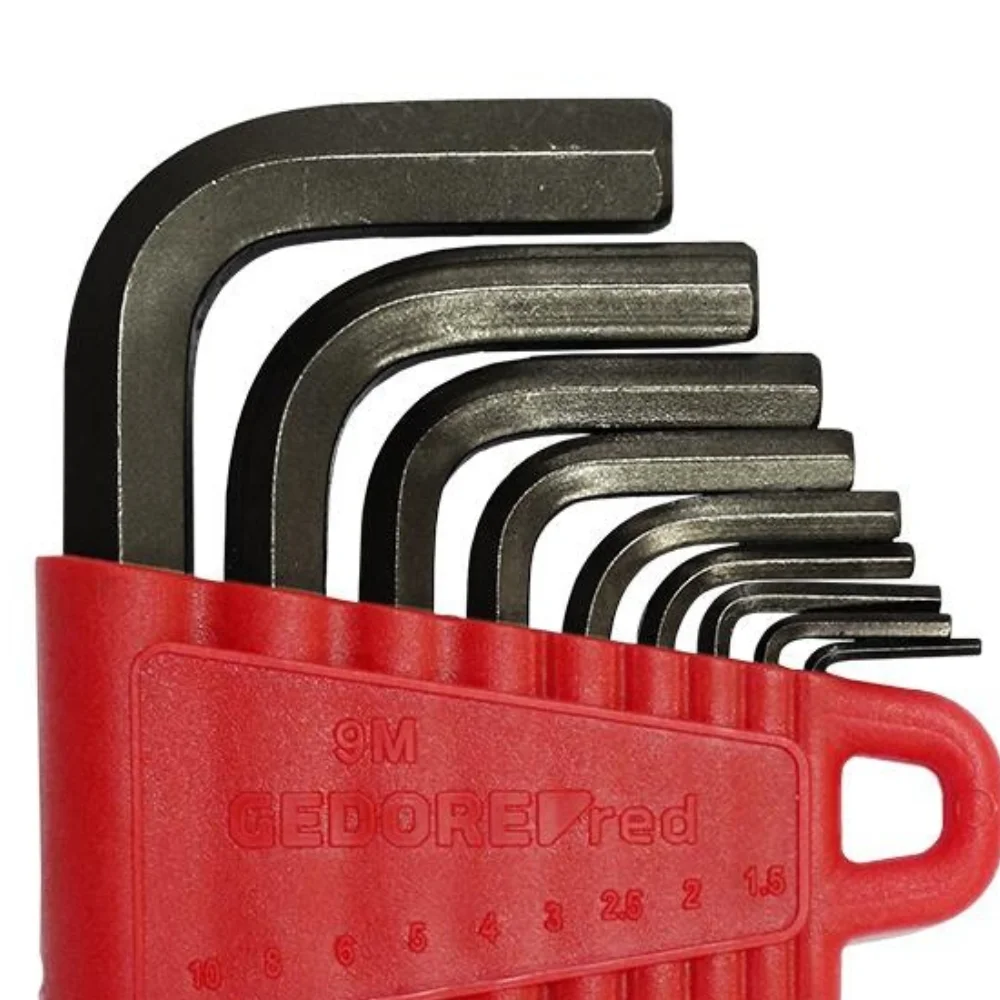 Jogo de Chaves Allen 1,5 a 10 mm com 9 peças - Gedore Red