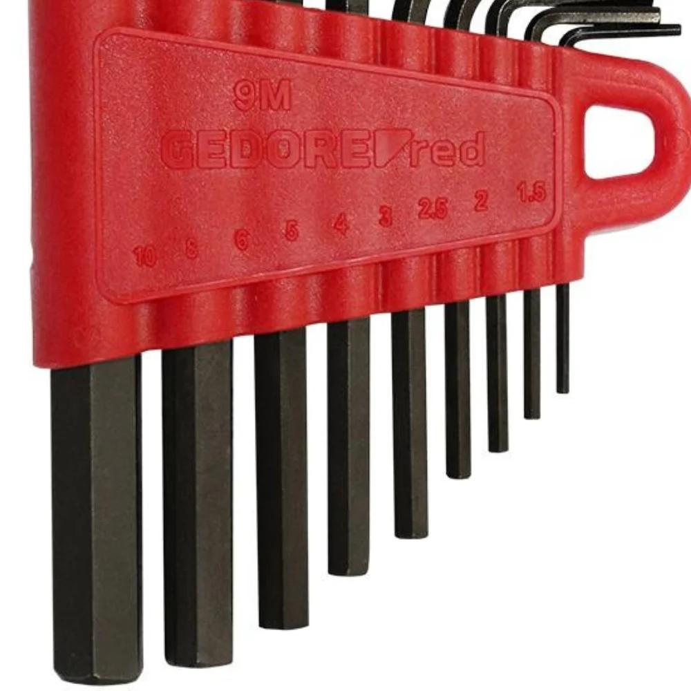 Jogo de Chaves Allen 1,5 a 10 mm com 9 peças - Gedore Red