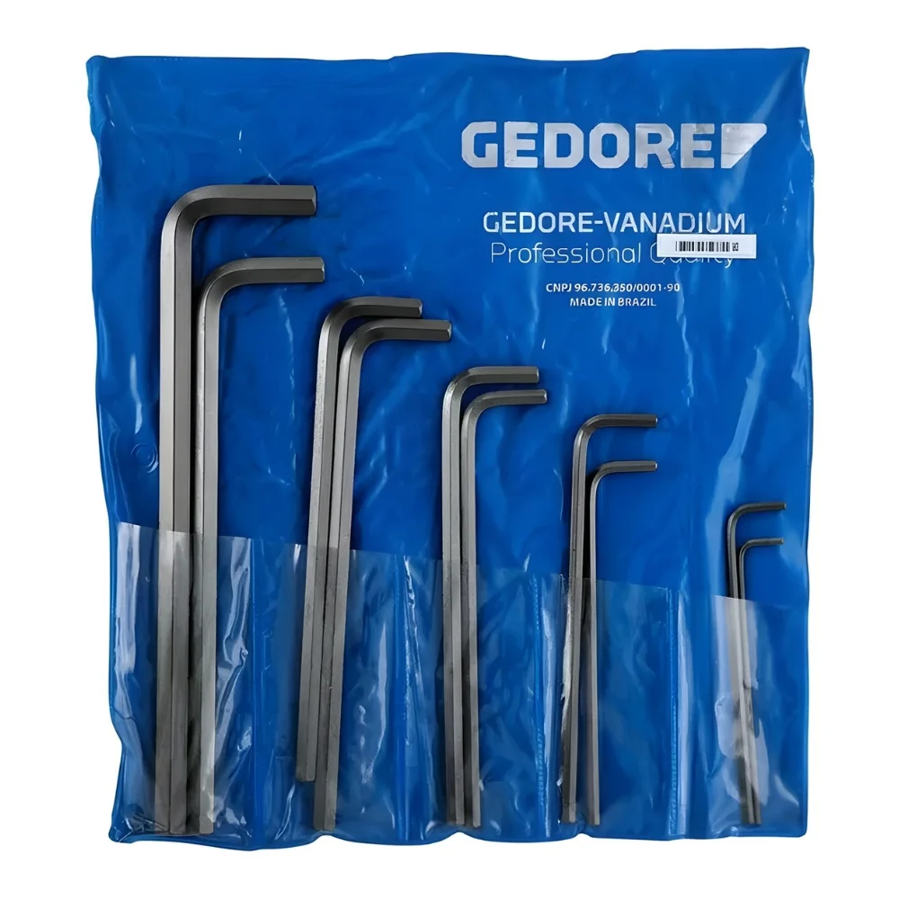 Jogo de Chaves Allen 1,5 a 10mm com 11 Peças Longa - Gedore