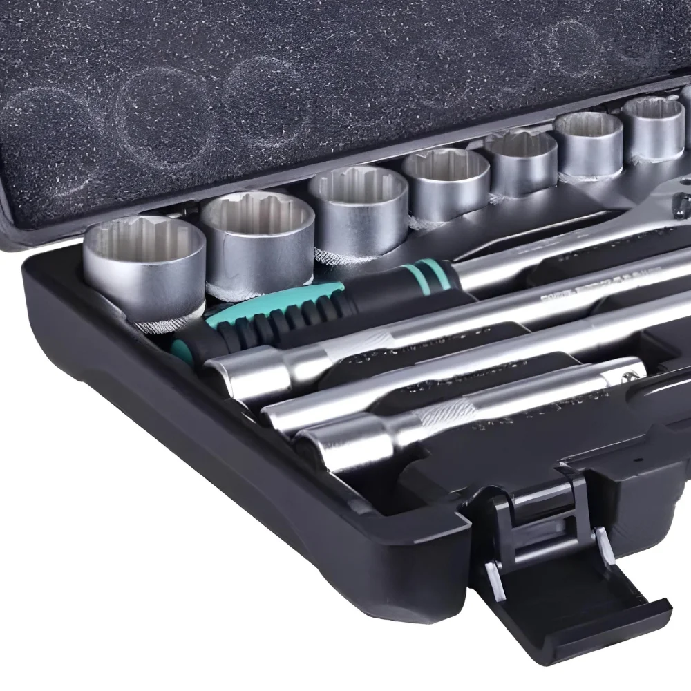 Jogo de Soquete 10 a 32 mm Estriado com Encaixe 1/2" 18 Peças - Stels