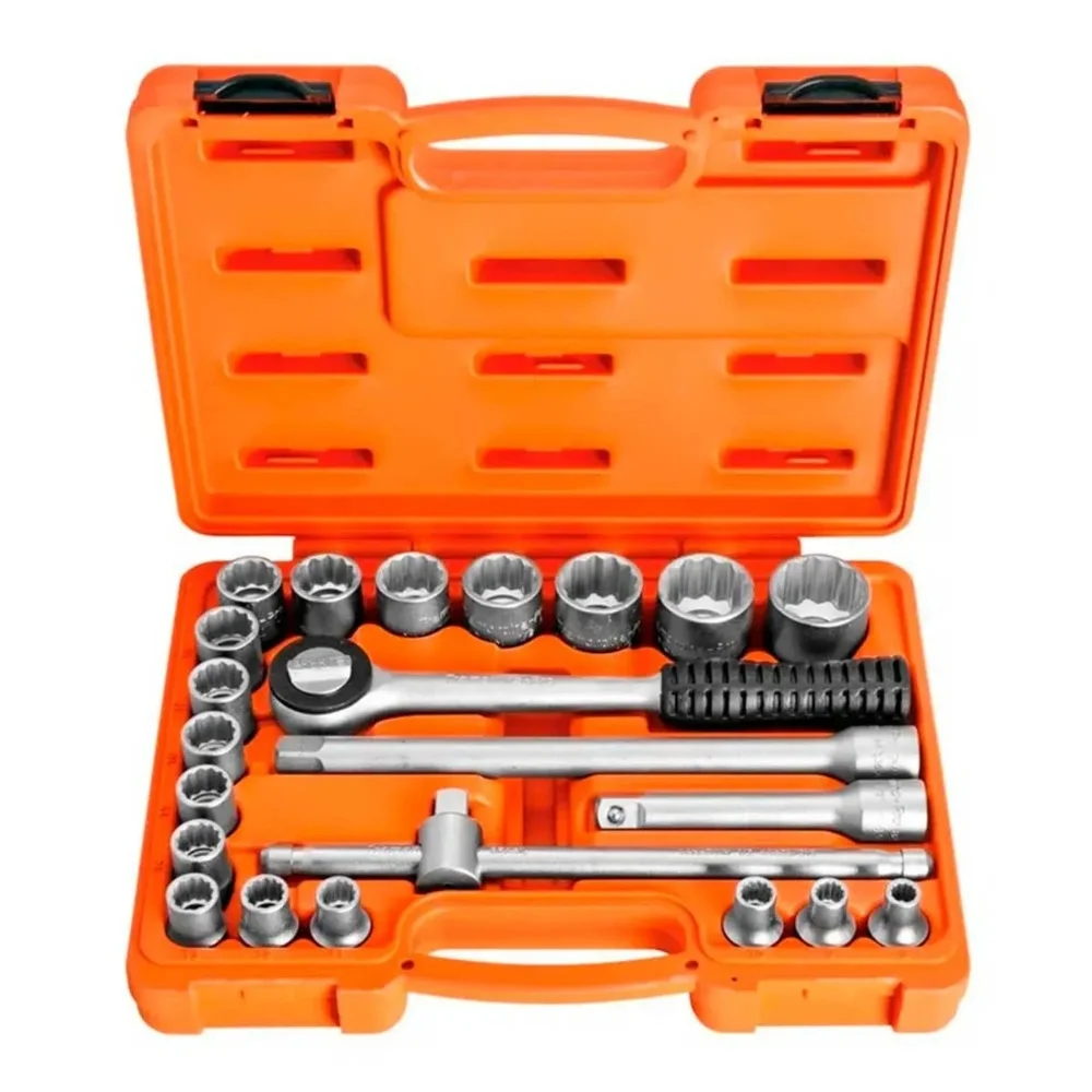 Jogo de Soquete Estriado 8 á 32mm Enc 1/2" 22PC - Tramontina