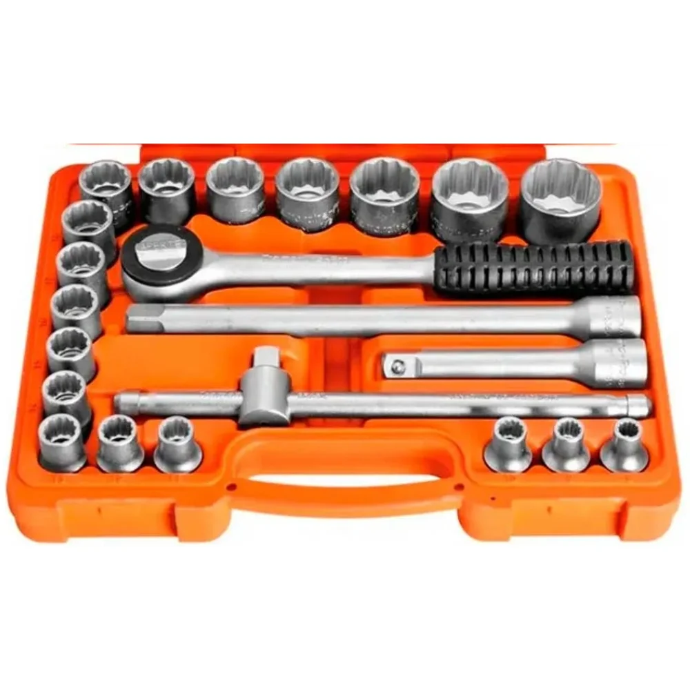 Jogo de Soquete Estriado 8 á 32mm Enc 1/2" 22PC - Tramontina