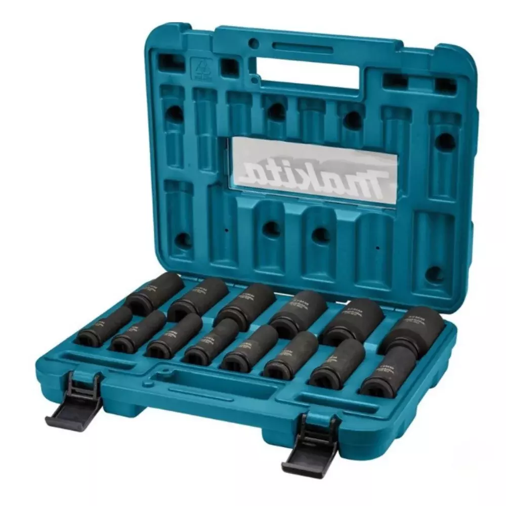 Jogo Soquete de Impacto 10 a 32mm Sext Enc 1/2" Longo 14PC - Makita