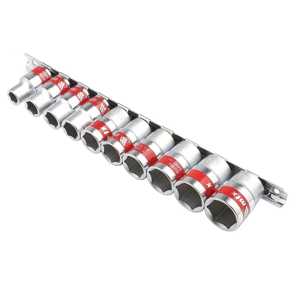 Jogo Soquete Sextavado 10-22mm Encaixe 1/2" com 10 peças Mtx