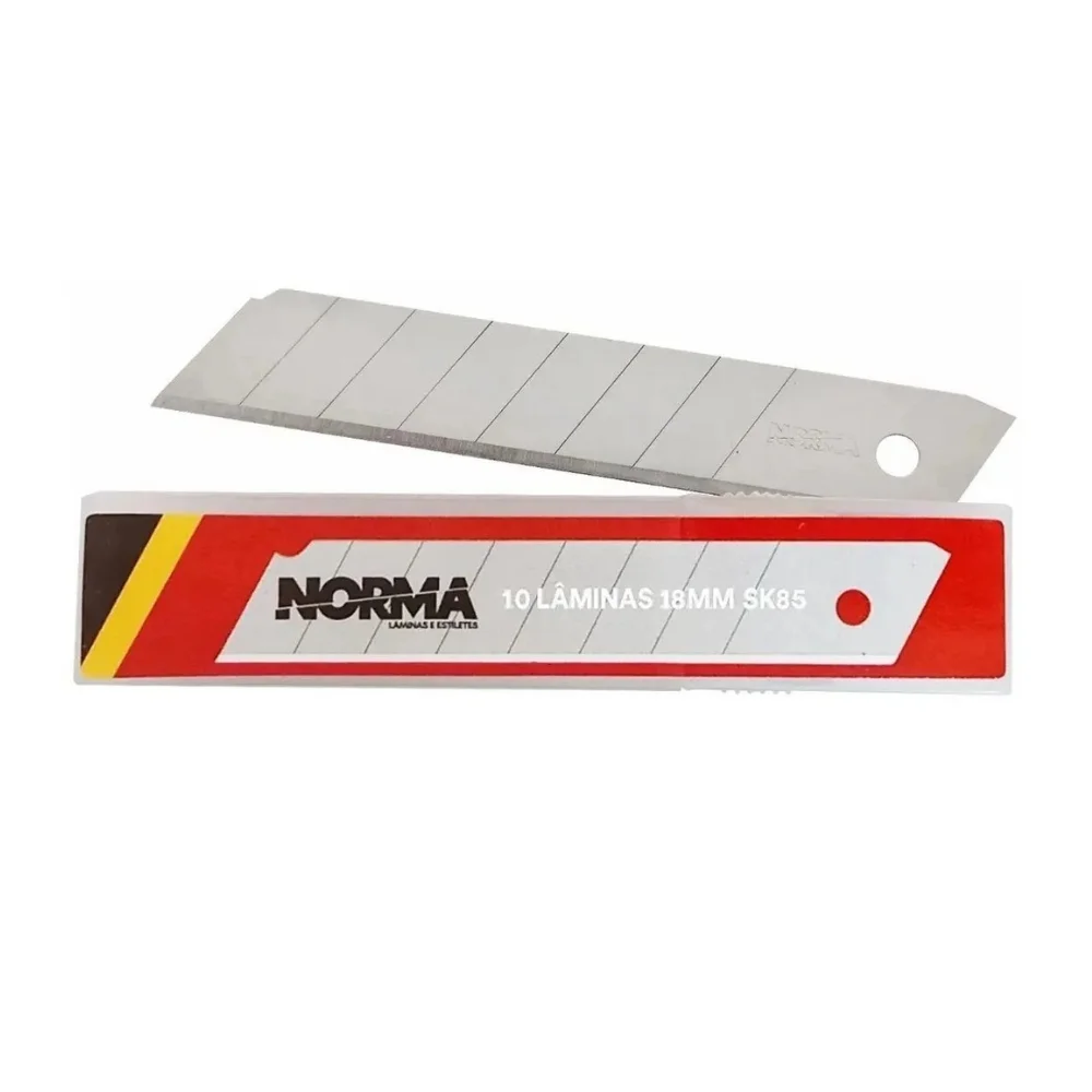 Lamina de Estilete Larga 18 mm Embalagem com 10 peças - Sk85