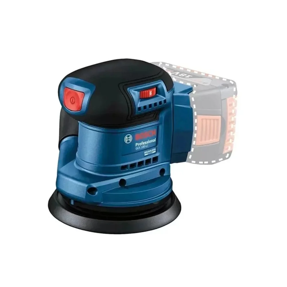 Lixadeira GEX185 e Aspirador GAS18V 2Bat 18V 4Ah - Bosch