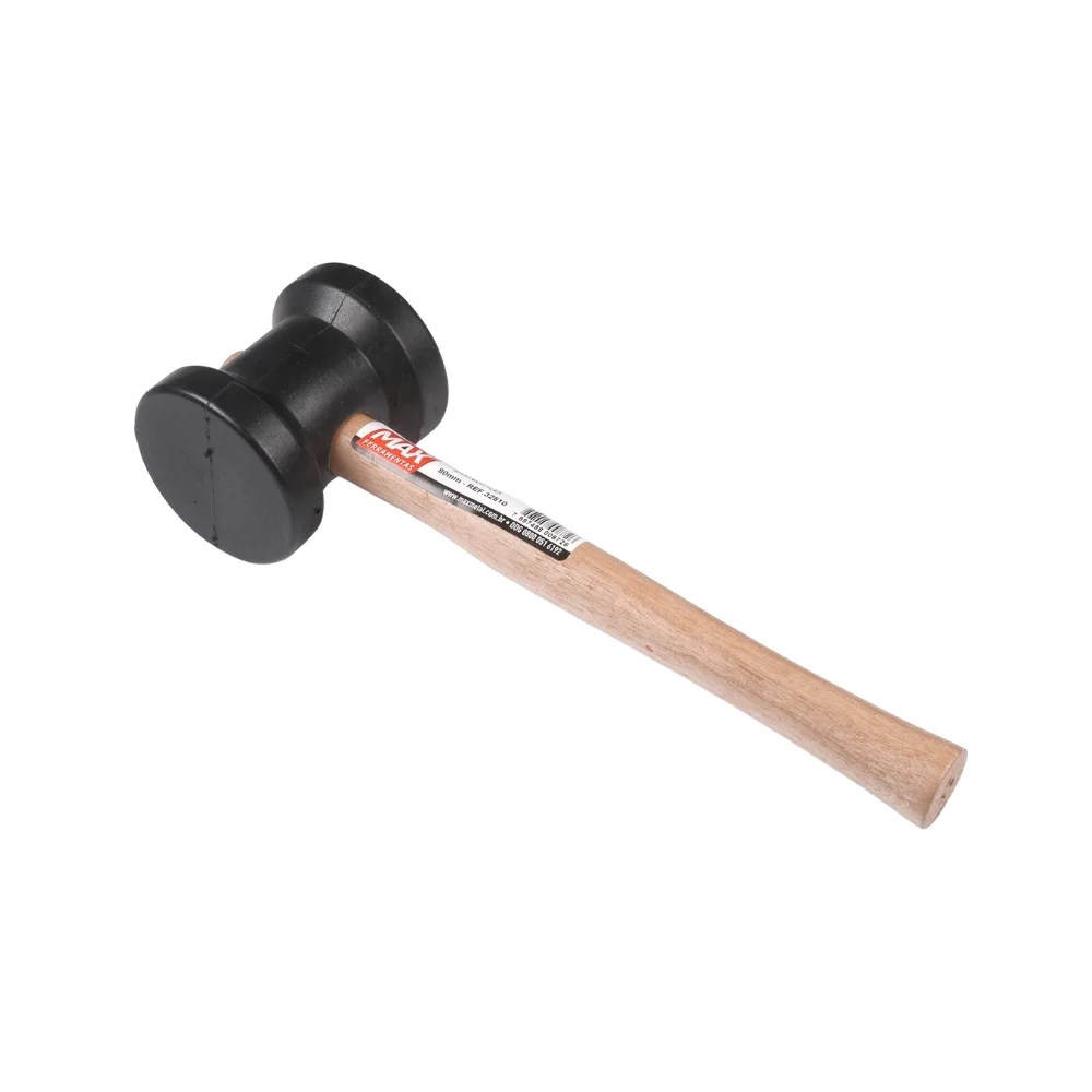 Martelo de Borracha 60 mm Preto - Max