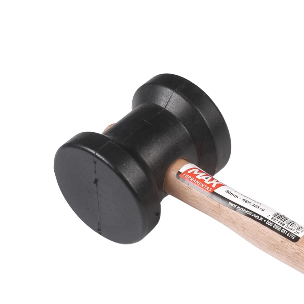 Martelo de Borracha 60 mm Preto - Max