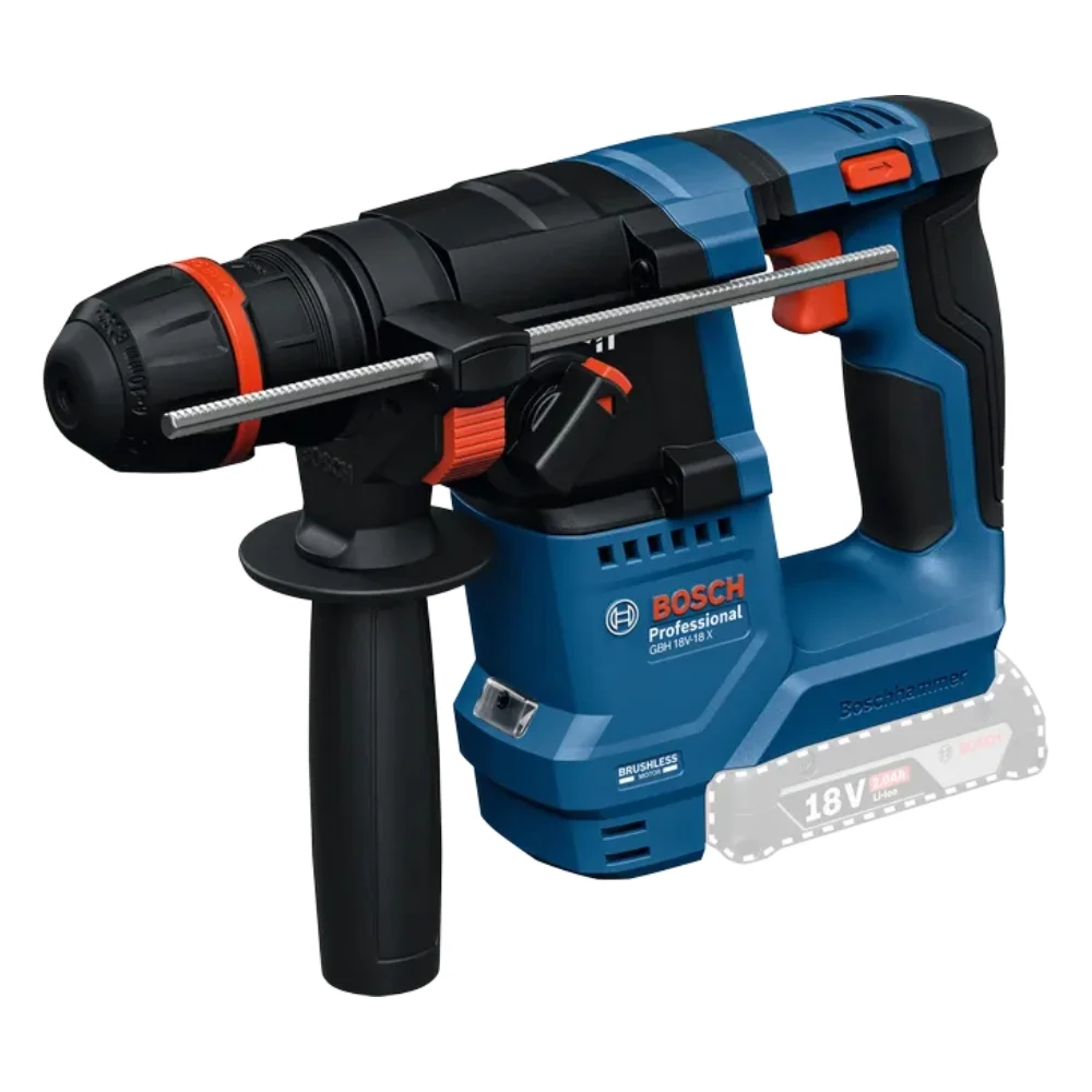 Martelo Perfurador Rompedor à Bateria GBH 18V-18 c/ 2 Bat - Bosch