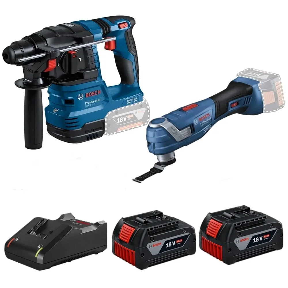 Multicortadora GOP185 e Martelete GBH185 2Bat 18V 4Ah - Bosch