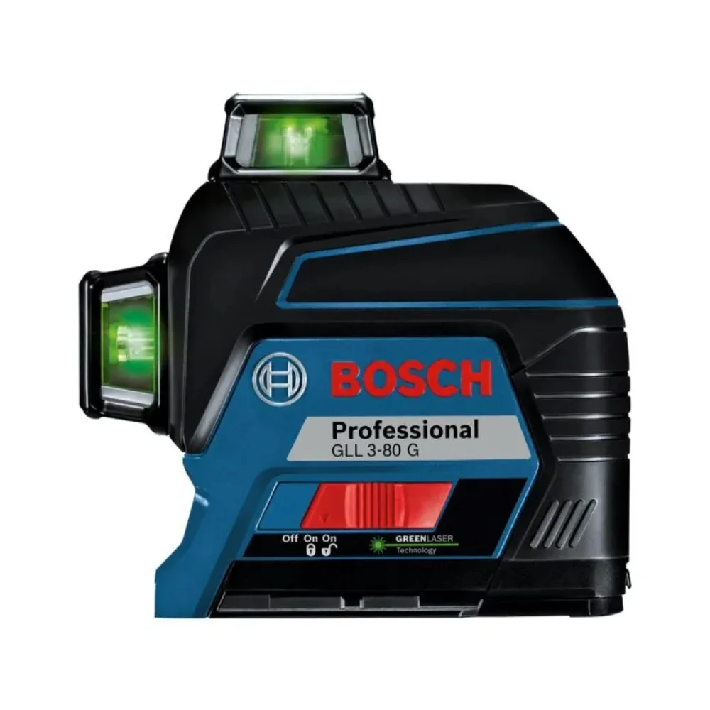 Nível a Laser com 3 Linhas 360 GLL-80G Verde - Bosch