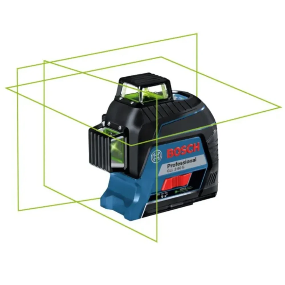 Nível a Laser com 3 Linhas 360 GLL-80G Verde - Bosch