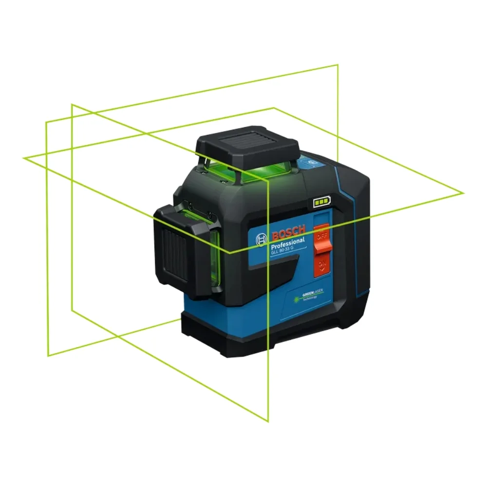 Nível a Laser GLL80-33G 3 Linhas 360° Verde C/Receptor LR7