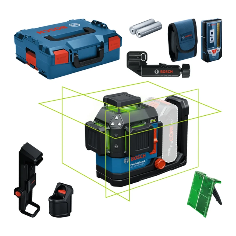 Nível à Laser3 Linhas  GLL 120-33 CG com Receptor - Bosch