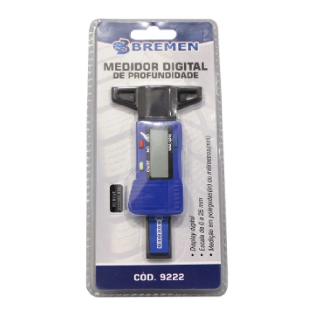 Paquímetro Digital Profundidade Sulco Pneus 0-25mm - Bremen