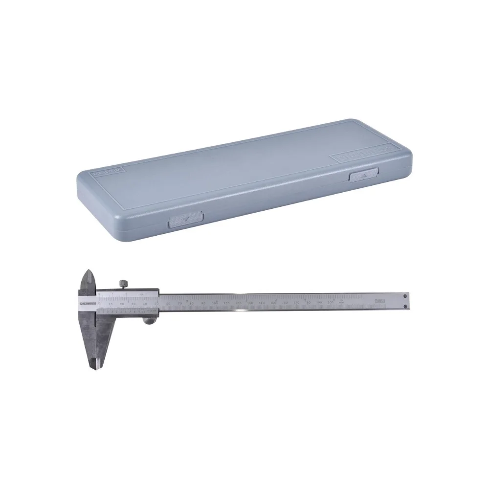 Paquímetro Universal 200 mm (8") em Aço Inox - Gigimess