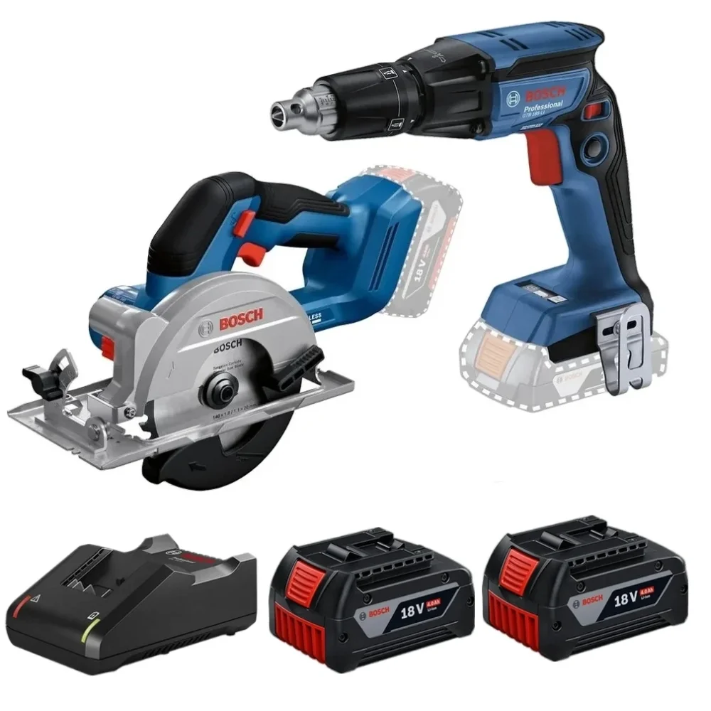 Parafusadeira GSB e Serra Circular GKS 2Bat 18V 4Ah - Bosch