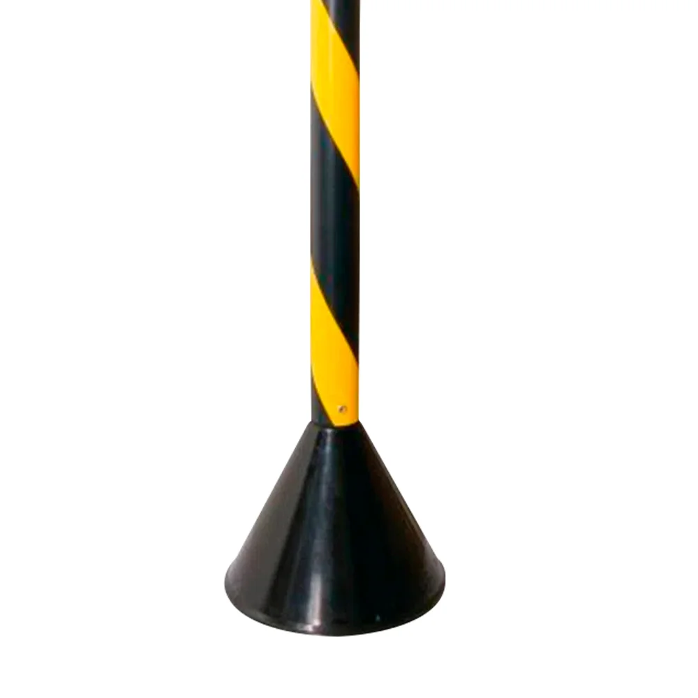 Pedestal de Plástico Preto e Amarelo 90cm - Plastcor