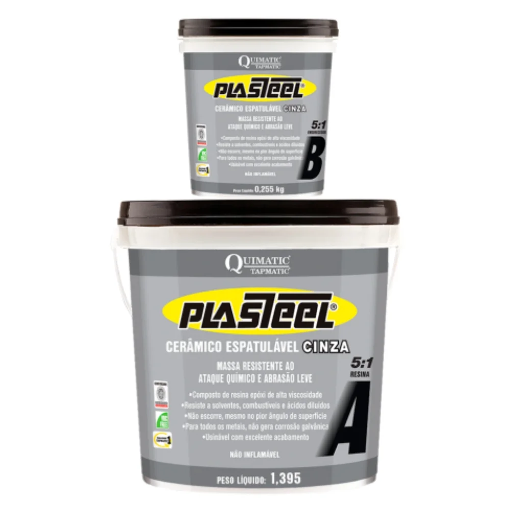 Plasteel 5:1 Cerâmico Espatulável 1,650KG - Tapmatic
