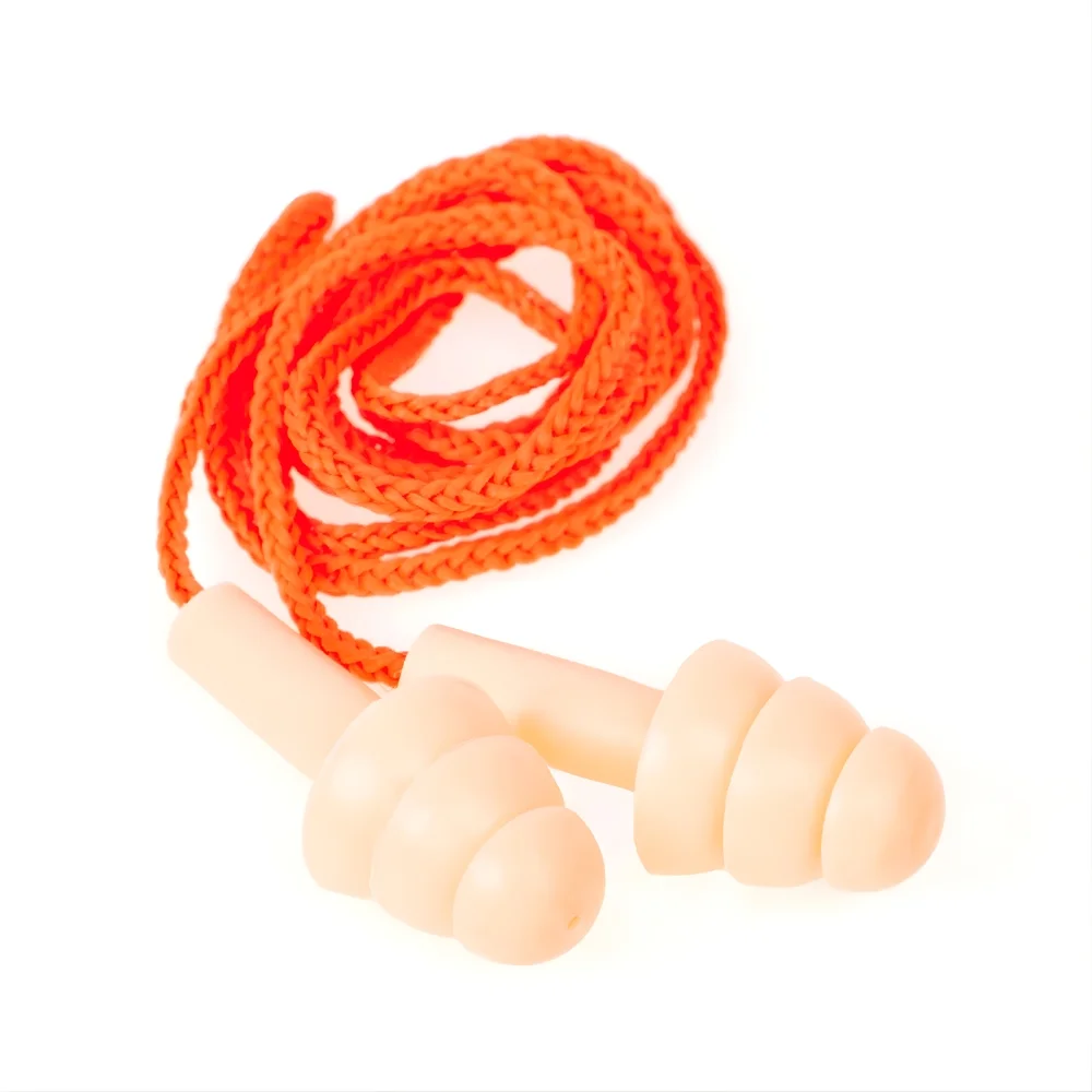 Protetor Auricular de Silicone com Cordão de Algodão 17DB - Camper