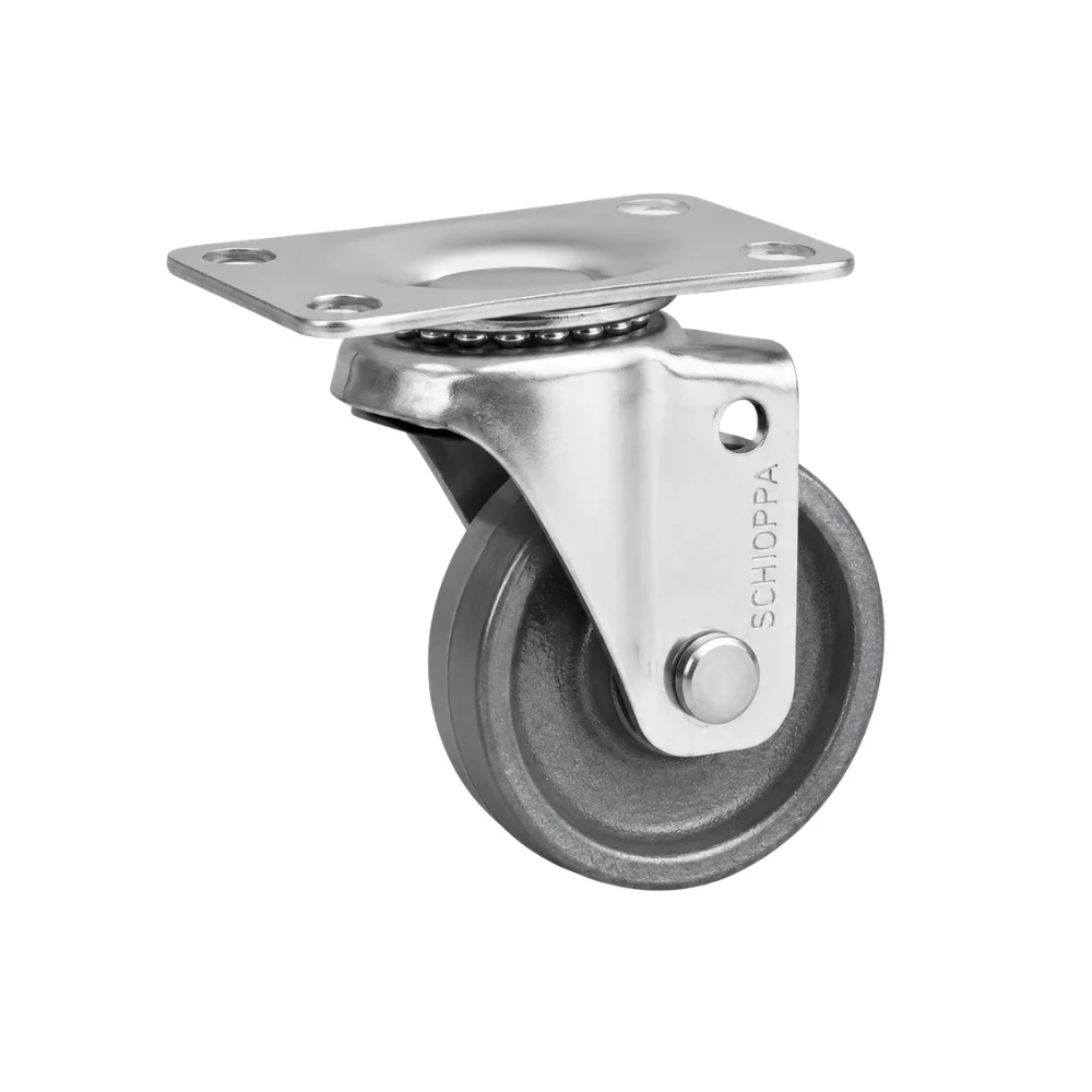 Rodízio Giratório 2" Roda de Ferro 80Kg - Schioppa