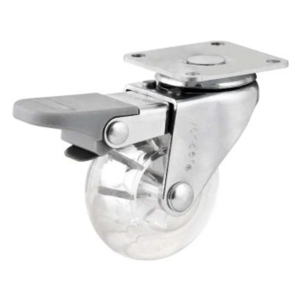 Rodizio Giratório 2 Rodas PU com Freio 40kg - Vonder