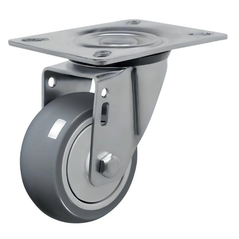 Rodízio Giratório 3" Roda PVC Capacidade 60Kg - Schioppa