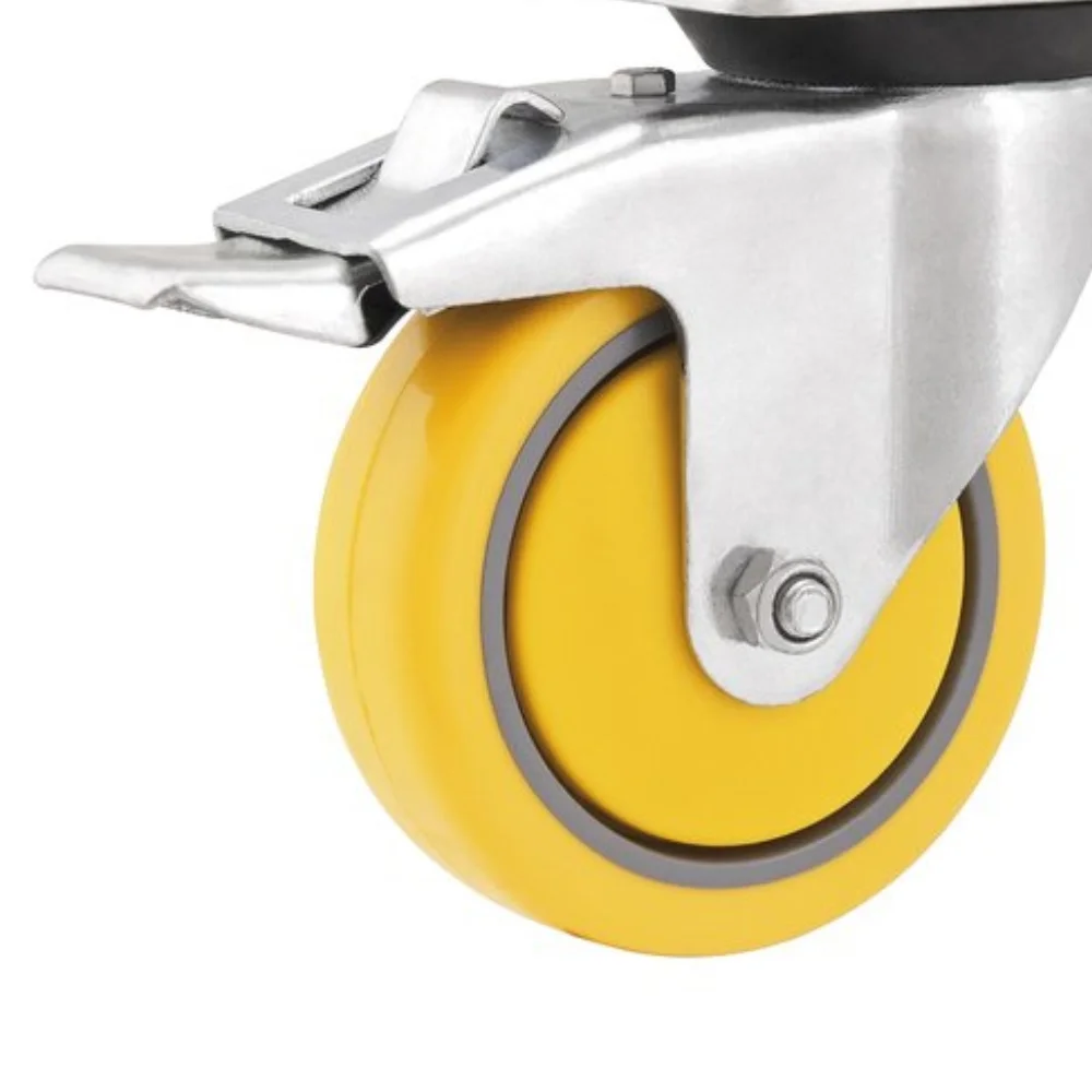 Rodízio Giratório 80kg 3" Roda Poliuretano e PVC c/Freio - Vonder