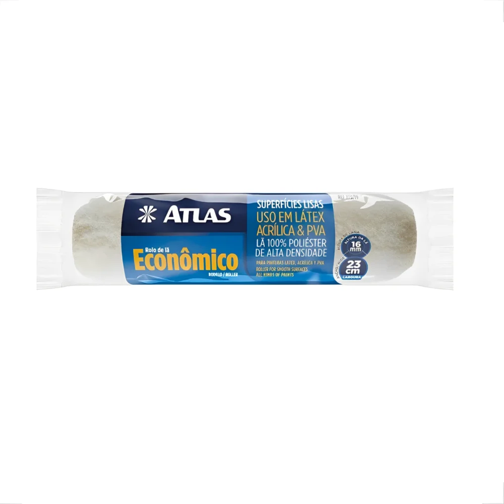 Rolo de Lã 23cm Sintético e Econômico - Atas