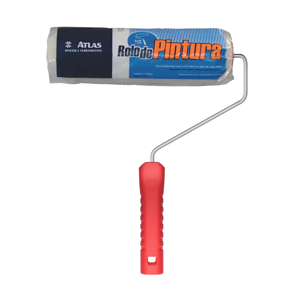 Rolo de Lã Sintético 23 cm com Suporte - Atlas