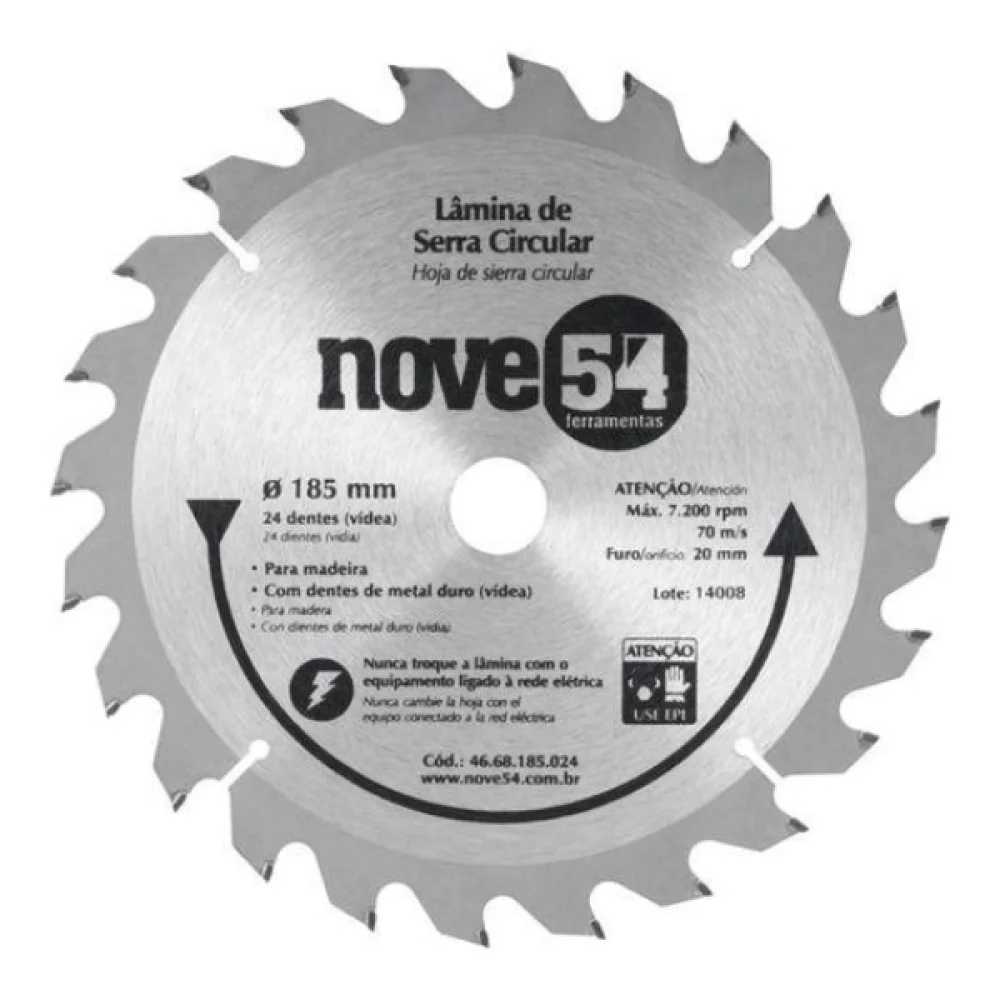 Serra Circular Widea 185 x 20 mm 24 Dentes - Nove54
