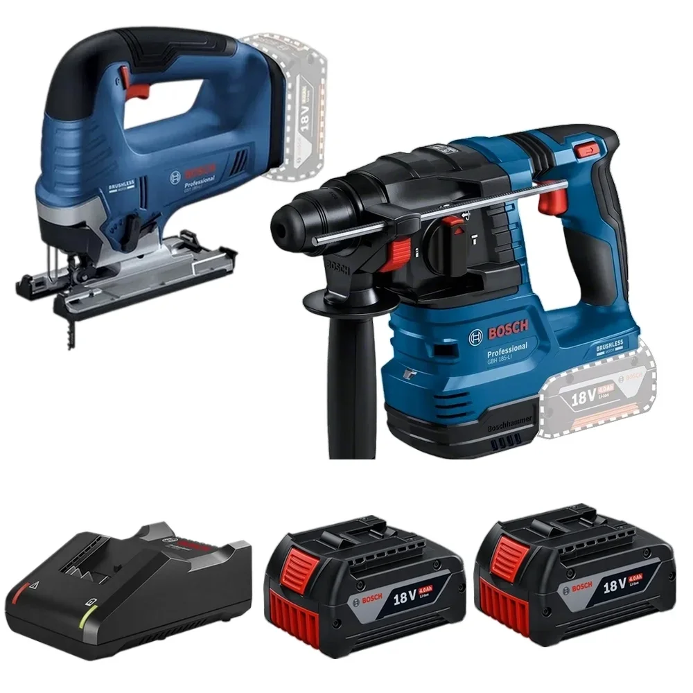 Serra Tico Tico GST185 e Martelete GBH185 2Bat 18V 4Ah - Bosch