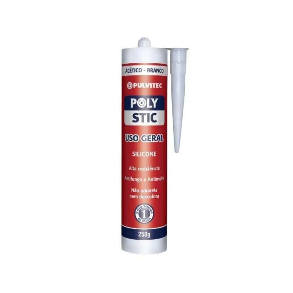 Silicone Acetico Branco 250g - Pulvitec
