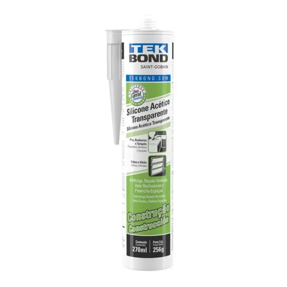 Silicone Acético Incolor 256GR - Tek Bond