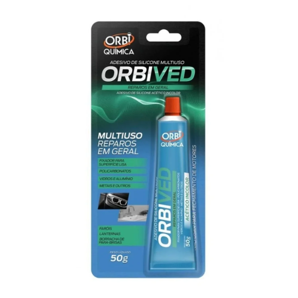Silicone Acético Incolor 50 gramas - Orbi