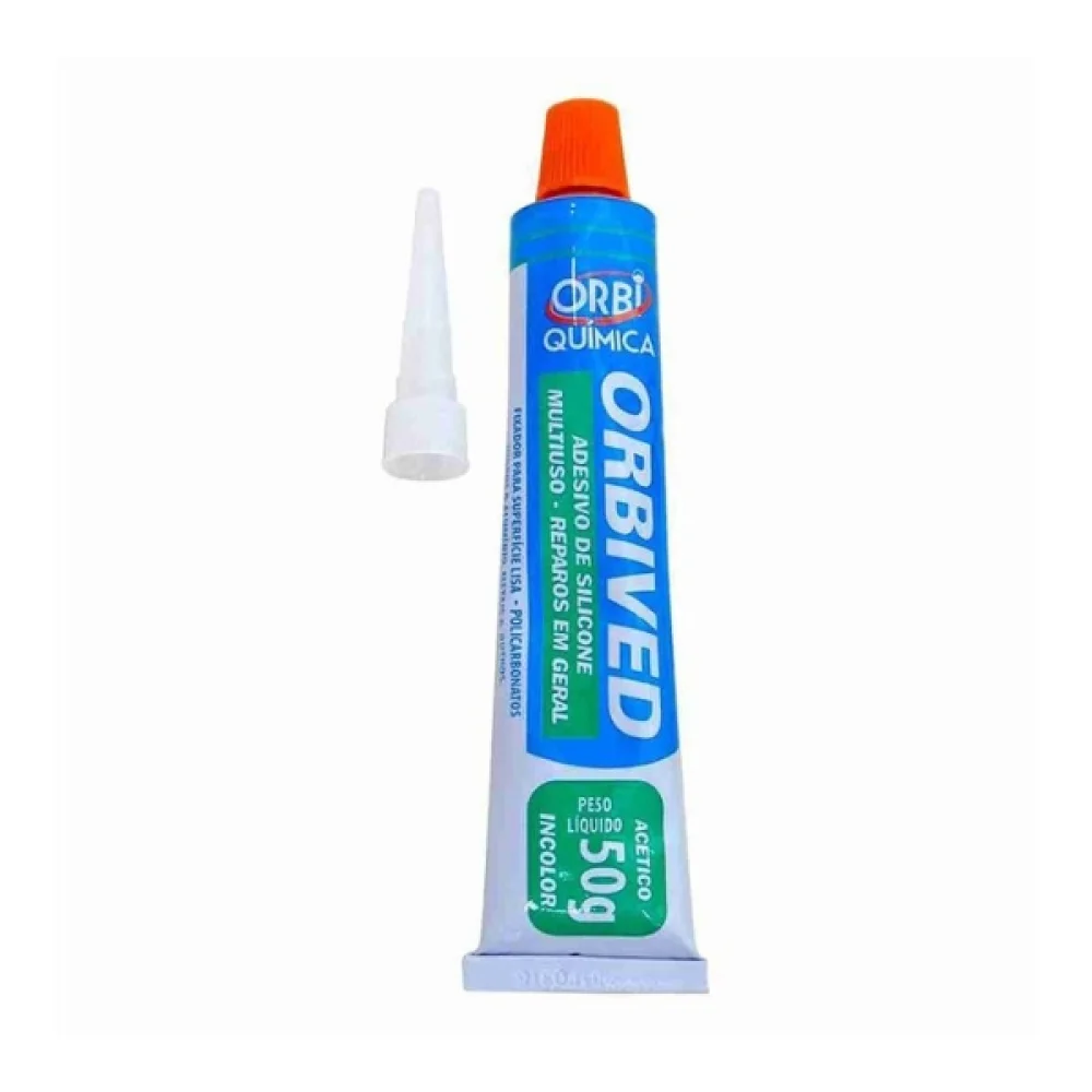 Silicone Acético Incolor 50 gramas - Orbi