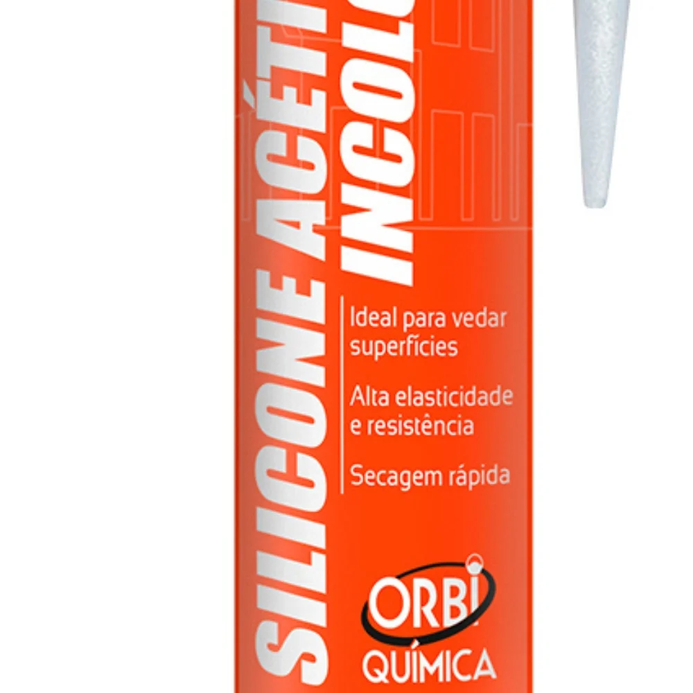 Silicone Acético Incolor uso Geral 240 gramas - Orbi