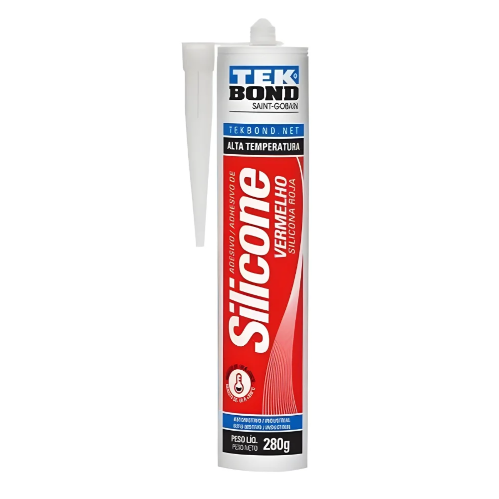 Silicone Alta Temperatura Vermelho 280 gramas - Tek Bond