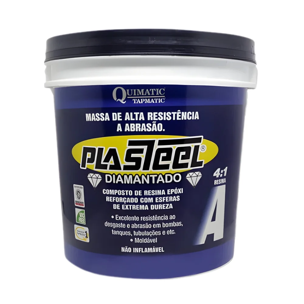 Solda a Frio Plasteel 4:1 Diamantado 9,33kg Balde Único - Tapmatic