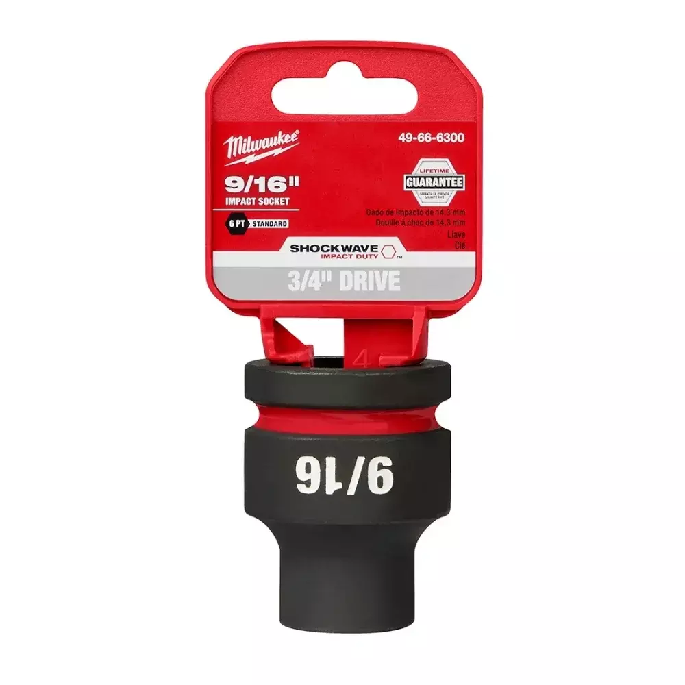 Soquete de Impacto Sextavado 9/16" Encaixe 3/4" Curto - Milwaukee