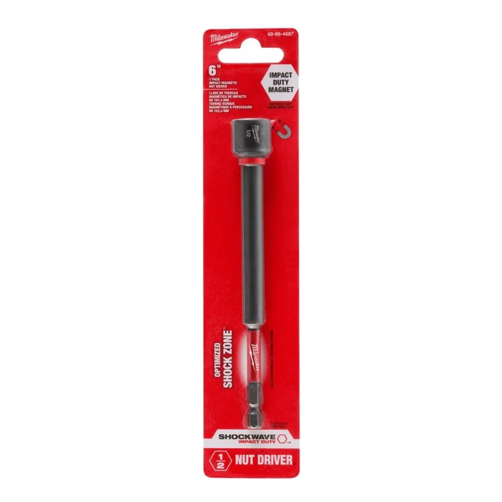 Soquete Magnético Extra Longo 1/4" x 150 mm x 1/2" Milwaukee