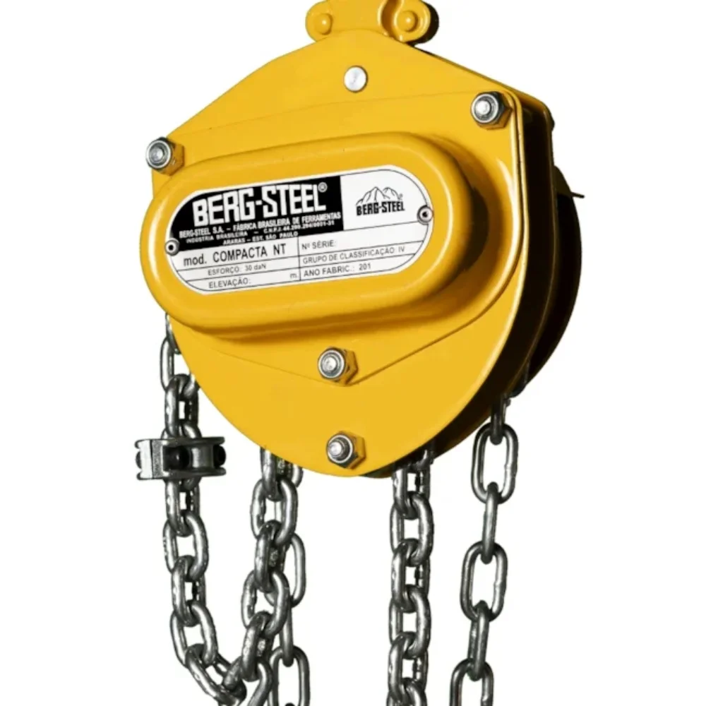 Talha Manual 1000Kg com Corrente de 3 Metros C-1 - Berg Steel