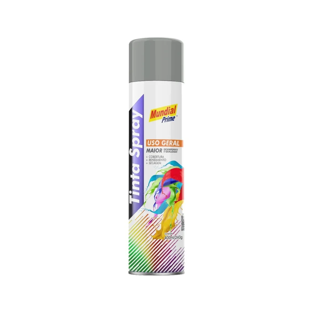 Tinta de Spray Cinza Médio 400ml AE01000095 - Mundial
