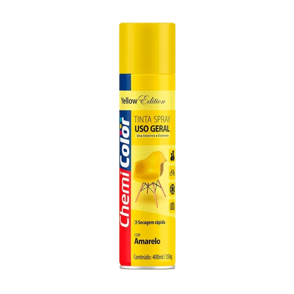 Tinta Spray Amarelo 400 ml - Chemicolor