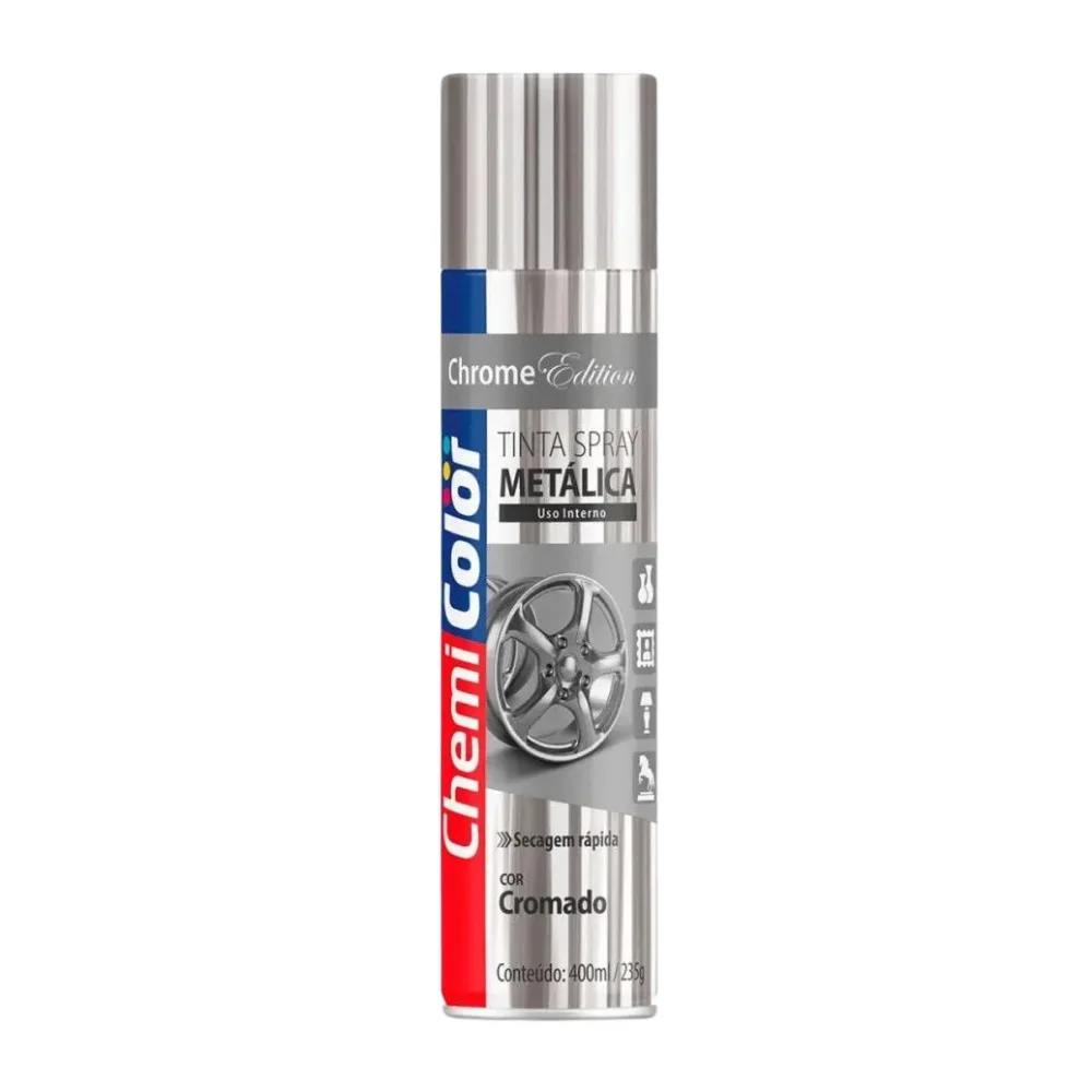 Tinta Spray Cromado Metálica 400 ml - Chemicolor