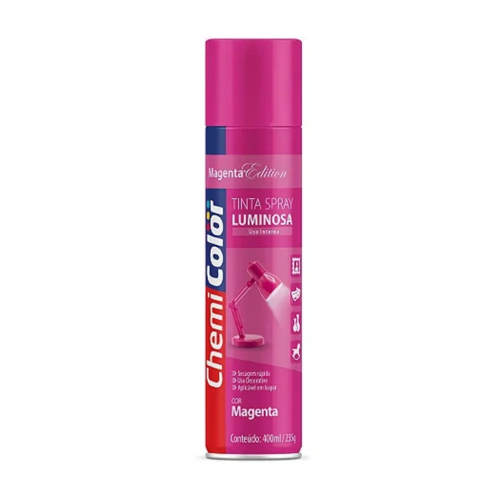 Tinta Spray Magenta Fluorescente 400 ml - Chemicolor
