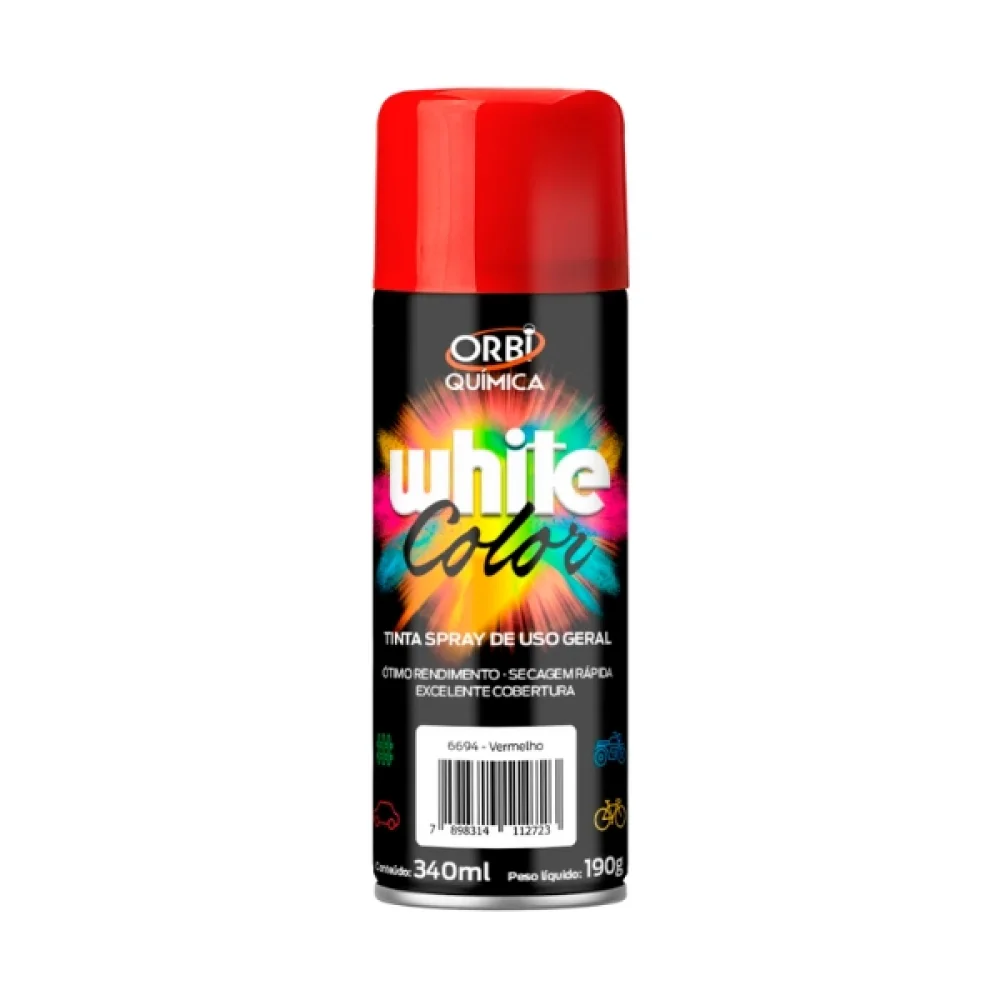 Tinta Spray Vermelho 340 ml - Whitecolor