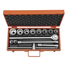 Jogo Soquetes Sextavado Encaixe 3/4" 22-50 mm 14 Peças - Tramontina Pro